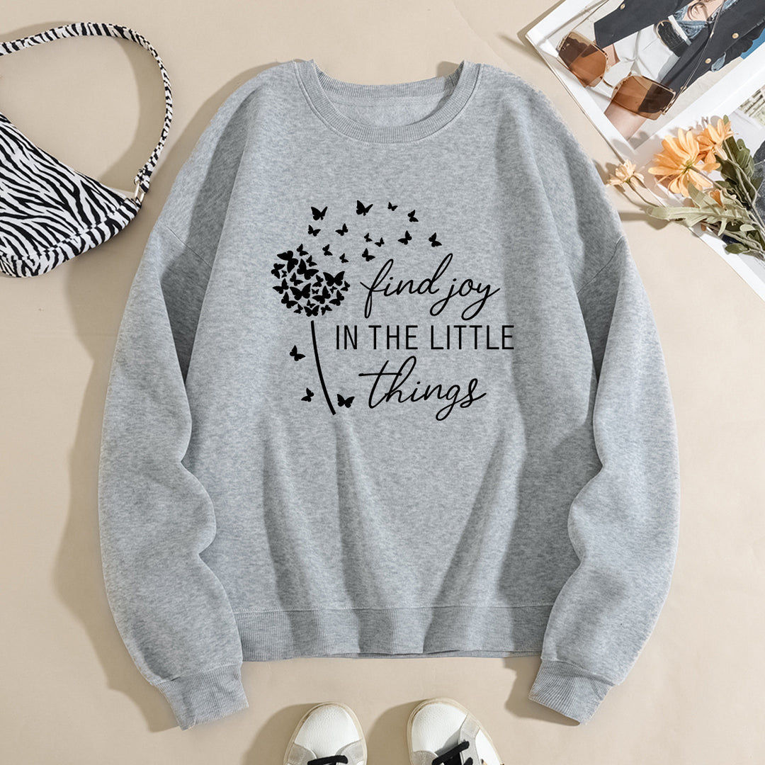 Sweatshirt pour femmes avec slogan motivant et imprimé floral Chic & Stil
