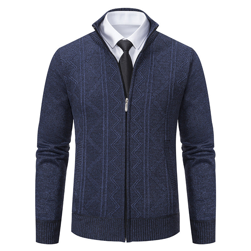 Men's vest with a modern twisted pattern and a high collar Lune London