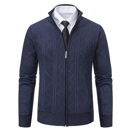 Men's vest with a modern twisted pattern and a high collar Lune London