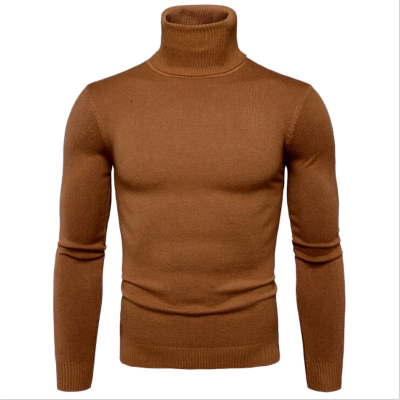 Men's knit sweater with high collar and slim fit Lune London