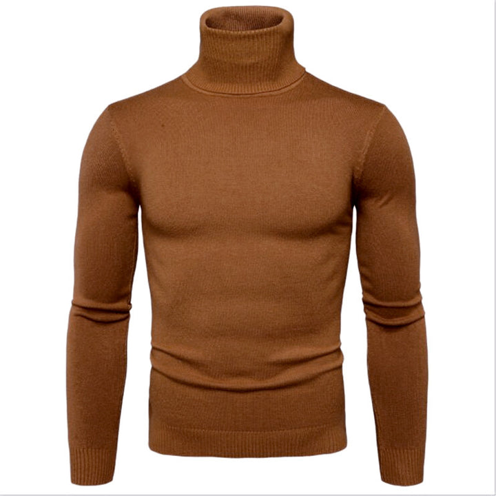 Men's knit sweater with high collar and slim fit Lune London