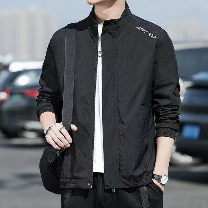 Sporty transitional jacket for men with high collar Lune London