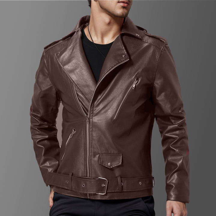Stylish biker jacket for men in genuine leather Lune London