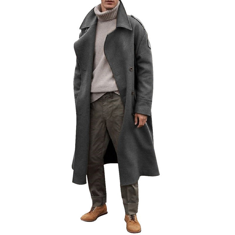Elegant wool coat for men with double-breasted buttons Lune London