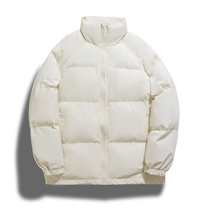 Ladies warm down jacket with high collar and side zip pockets Lune London