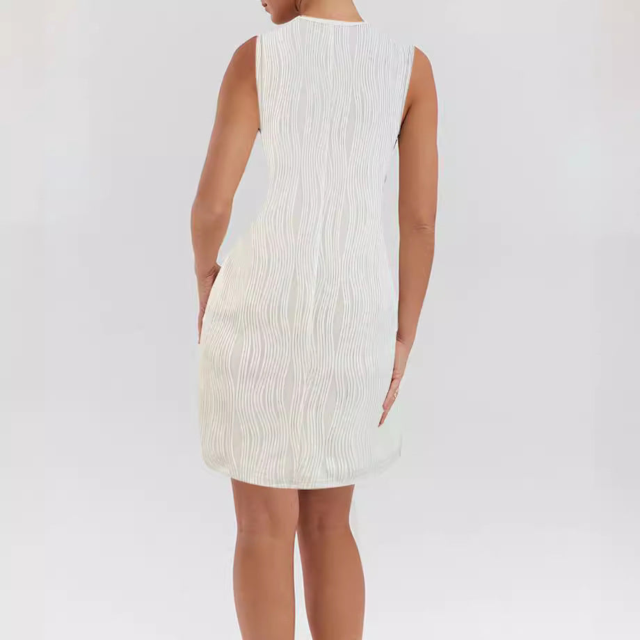 Summer wrap dress for women with elegant details on the straps and a side slit Lune London