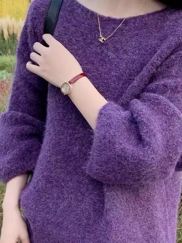 Femme Pull Tricot Épais avec Coupe Lâche Chic & Stil