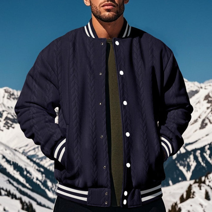 Versatile knit jacket for men sporty chic style