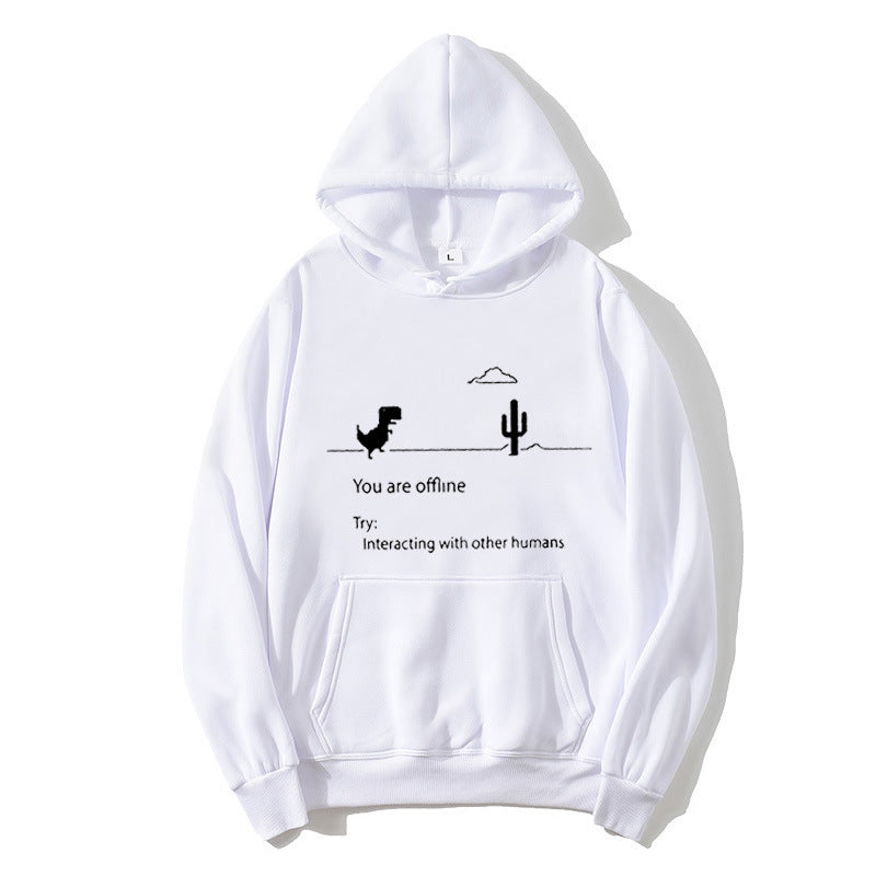 Women's hoodie with creative dinosaur and interaction motif Chic & Stil