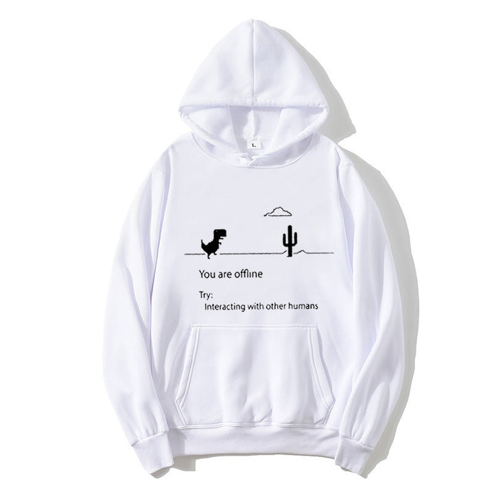 Women's hoodie with creative dinosaur and interaction motif Chic & Stil