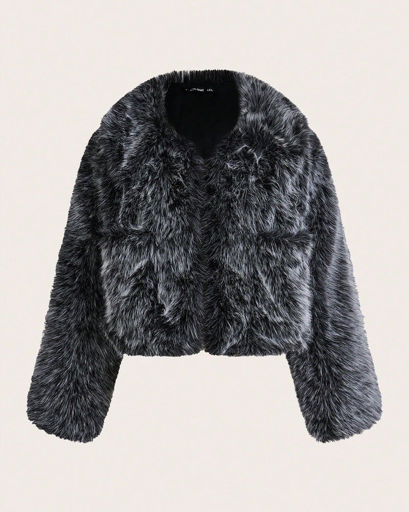 Ladies Chic and Stylish Faux Fur Jacket