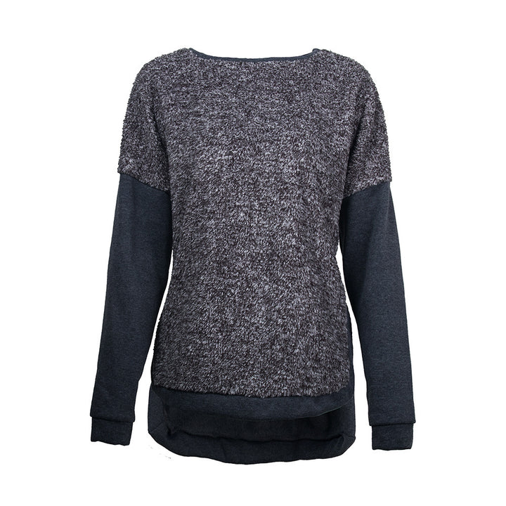Casual sweatshirt for women with an elegant mix of textures and long sleeves Lune London