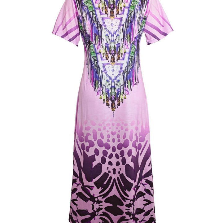 Maxi beach dress for women with a unique ethnic design and chic side slits