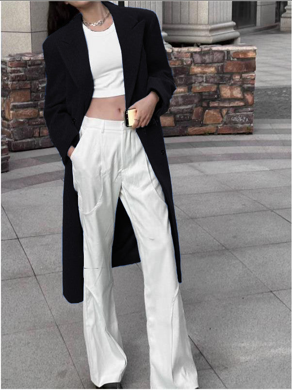 Tailored long jacket for women with chic and stylish silhouette