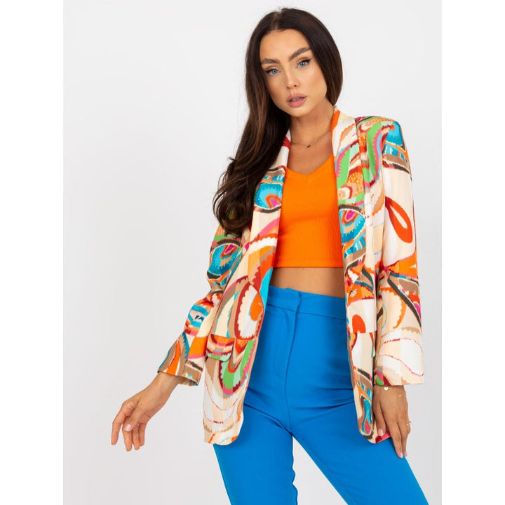 Ladies Elegant Blazer with Colorful Pattern and Modern Accents Lune London