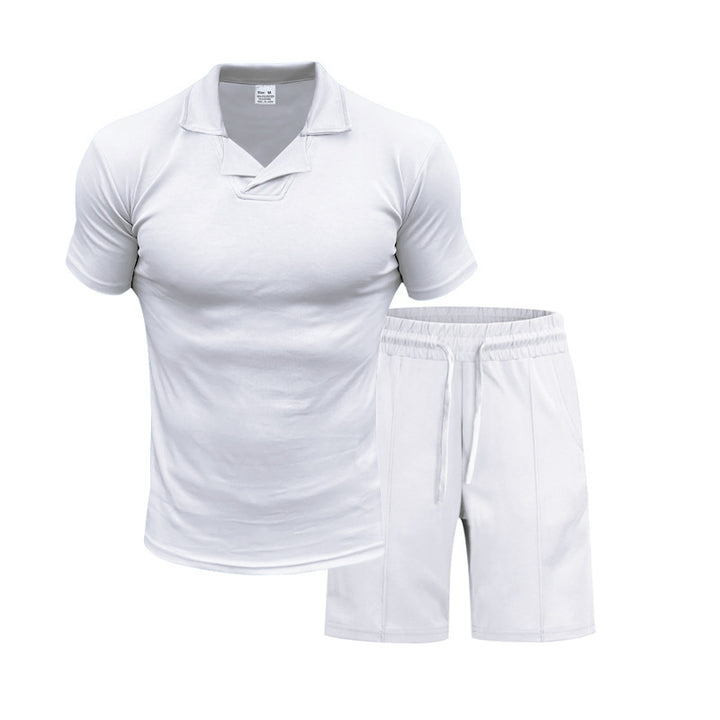 Men's sporty set with short sleeves, comfortable fit and elastic shorts Lune London