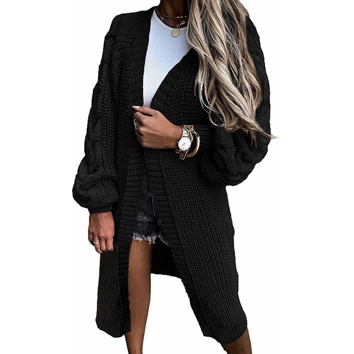Knitted cardigan for women with voluminous sleeves Chic und Stil