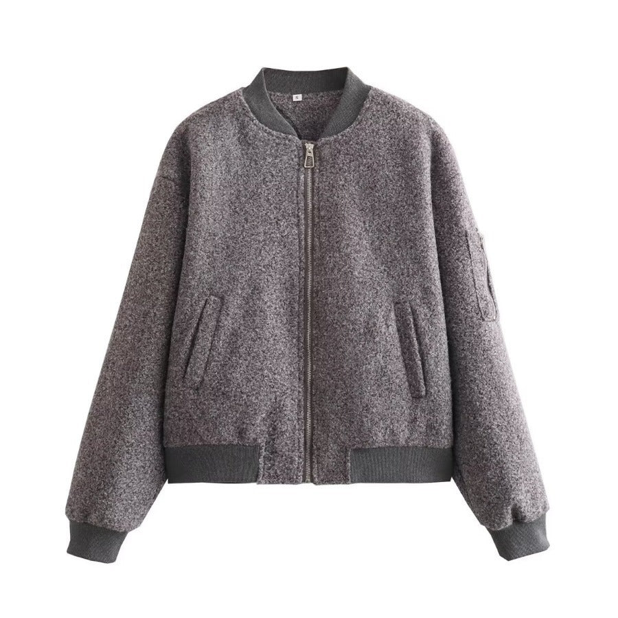 Stylish bomber jacket for women made of high-quality material with elastic cuffs Lune London
