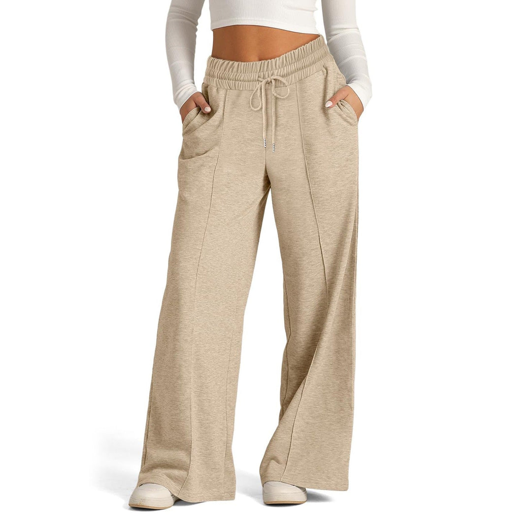 Lune London | Women's loose casual pants with elastic waistband and practical pockets