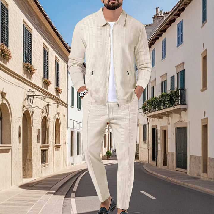 Men's sports leisure set made of breathable material and modern zipper Lune London