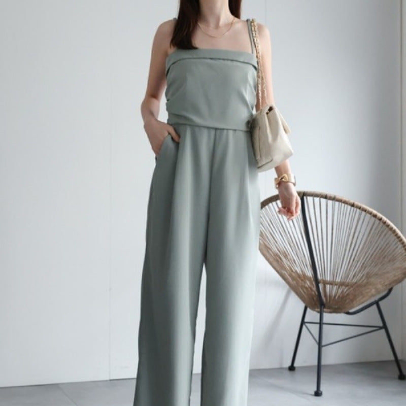 Ladies backless wide leg jumpsuit Lune London