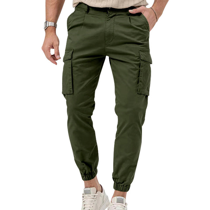 Men's cargo pants with elastic waistband and large pockets Lune London