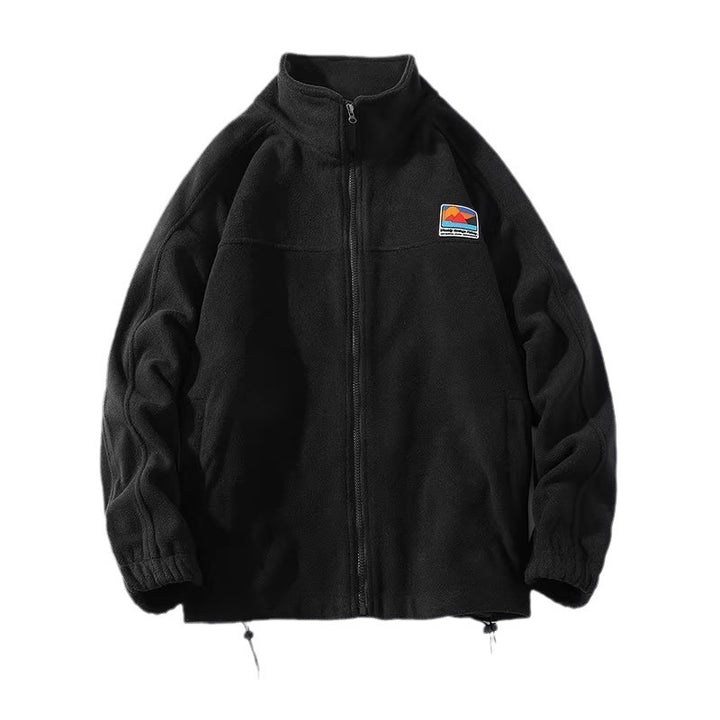 Men's fleece jacket with high collar and practical pockets Lune London