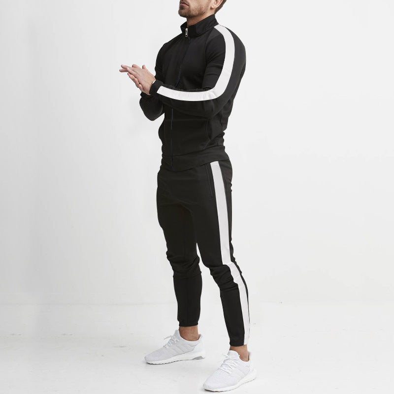 Men's sports suit with zipper and side stripe Lune London