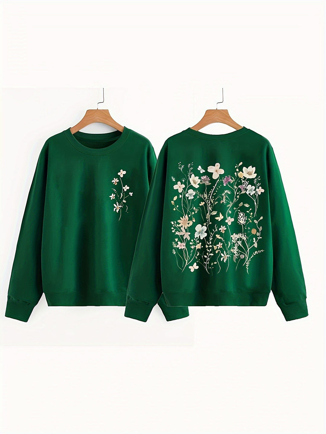 Sweat-shirt pour femmes avec design floral et doublure intérieure douce Chic & Stil