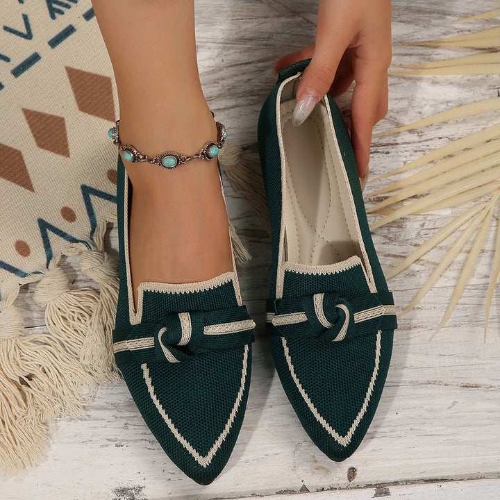Women's Slip-On Moccasins with Elegant Knot Detail Lune London
