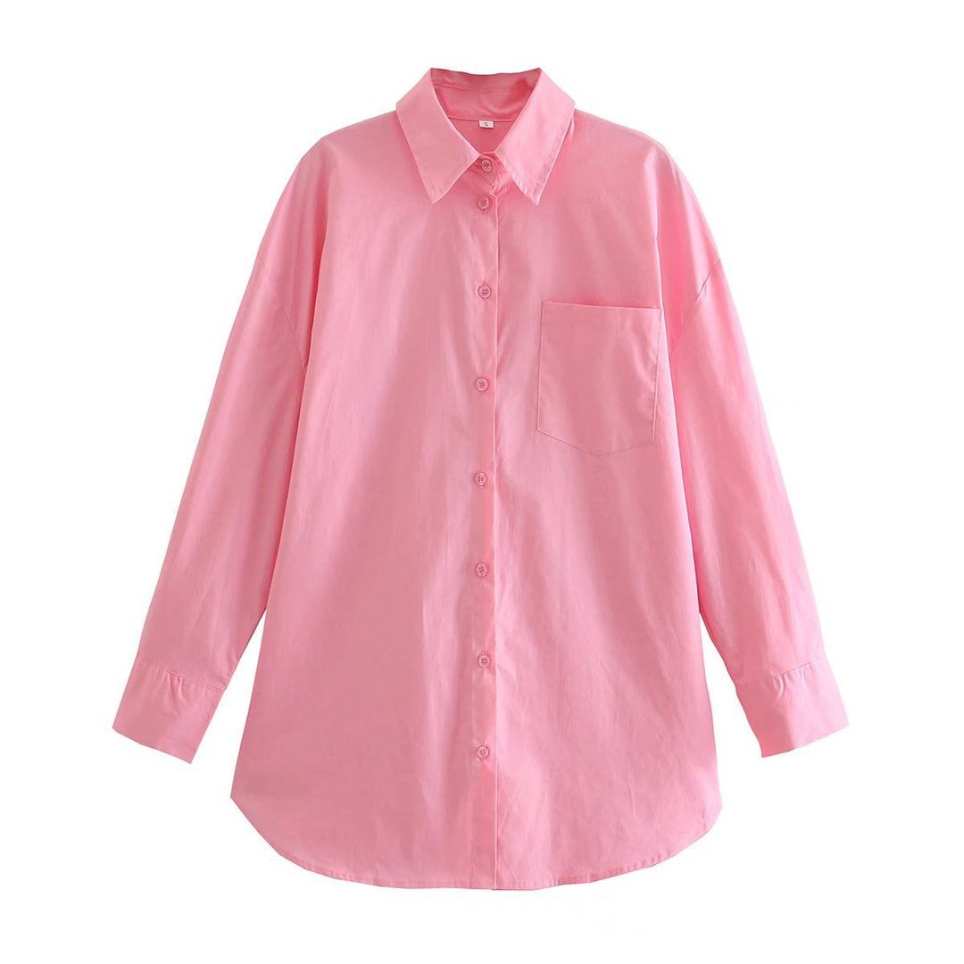 Long sleeve blouse for women with an elegant cut and high quality cotton fabric Lune London