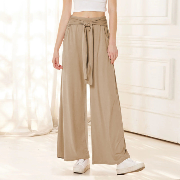 Women Comfortable and Stylish Wide Leg Pants with Waist Belt Lune London