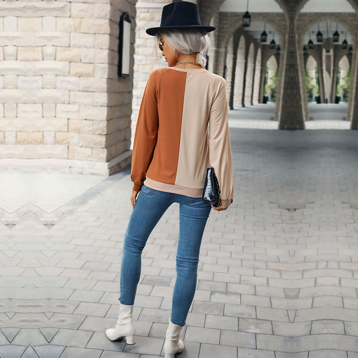 Sweat-shirt féminin à la mode avec un design tendance en color block Chic & Stil