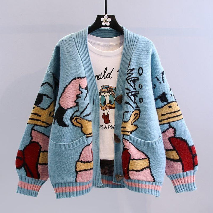 Ladies embroidered sweater and cardigan with playful Disney pattern Lune London