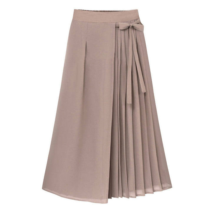 Elegant pleated skirt for women with side belt at the waist Lune London