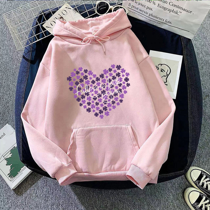 Women's hoodie with floral heart design Chic & Stil