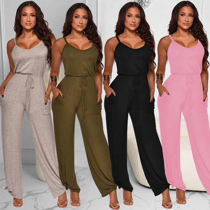 Ladies Casual Sleeveless Jumpsuit Lune London
