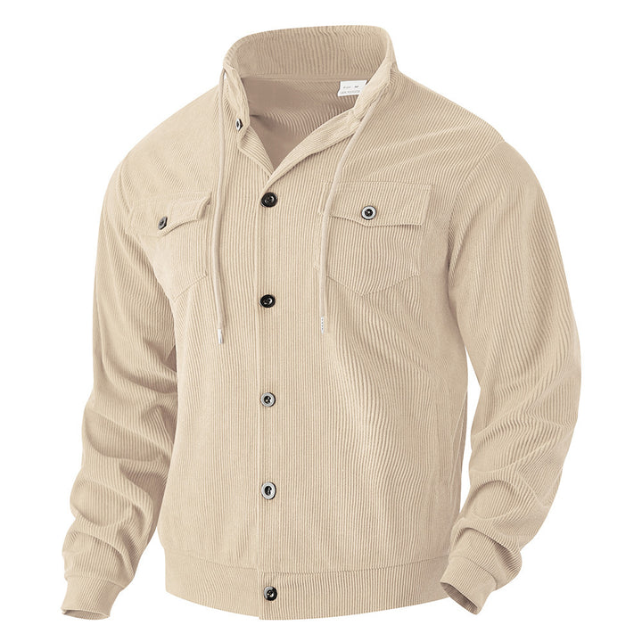 Casual shirt jacket for men with practical pockets and asymmetrical collar Lune London