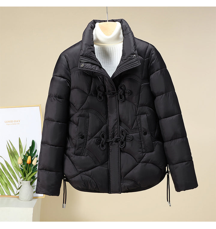 Ladies Trendy Padded Blouson Jacket with Practical Lacing Details Lune London