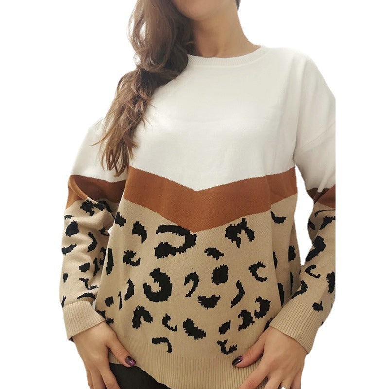 Elegant women's sweater with modern color block design Lune London