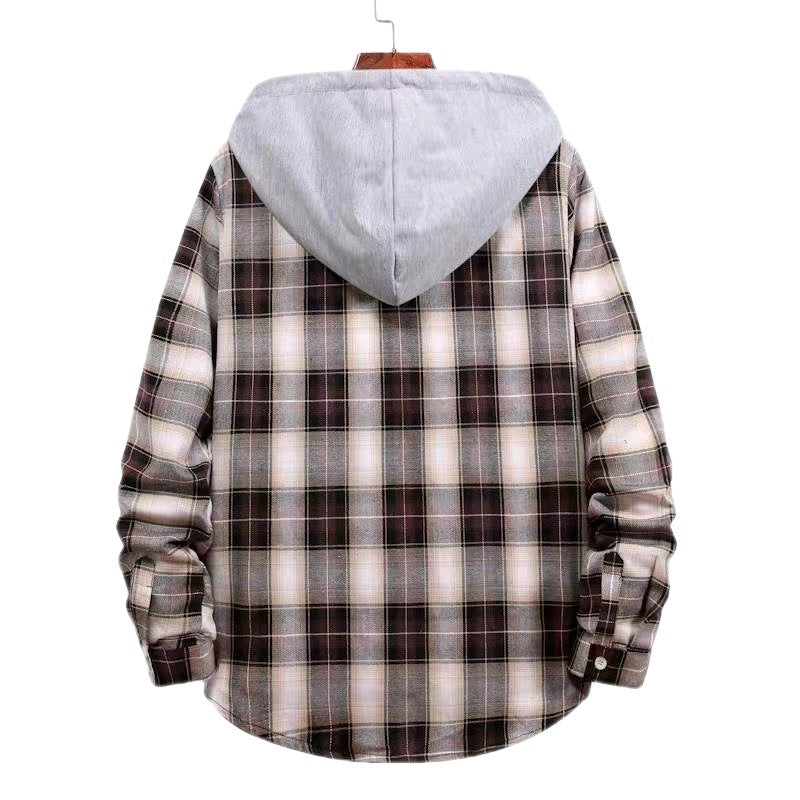 Ladies Vichy Flannel Jacket with Hood Lune London