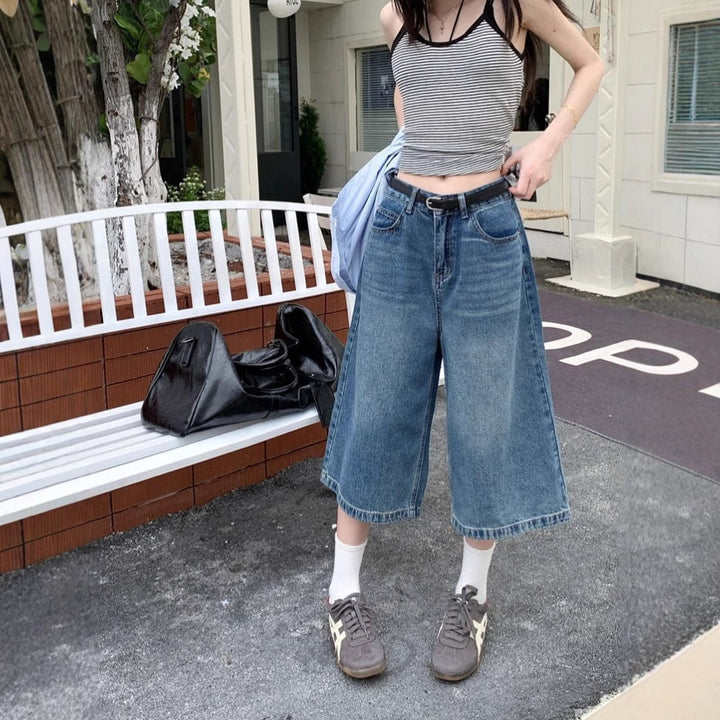 Jeans culottes Chic & Stil pour femmes à coupe ample