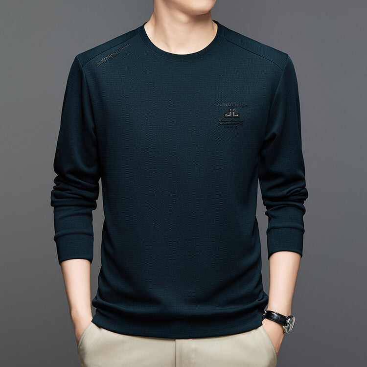 Trendy long sleeve shirt for men in textured fabric Lune London