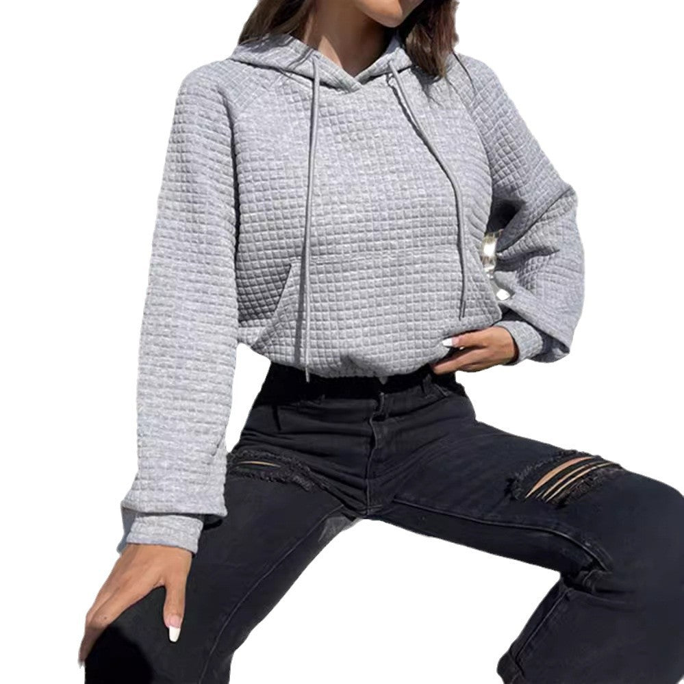 Short textured hoodie for women Lune London