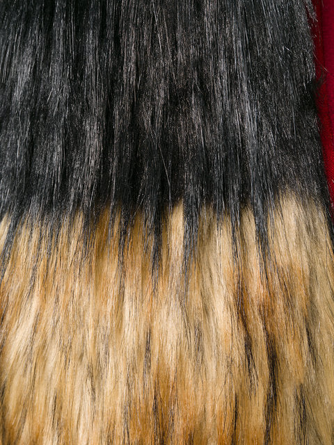 Ladies Luxurious Faux Fur Jacket with Natural Color Gradient Lune London