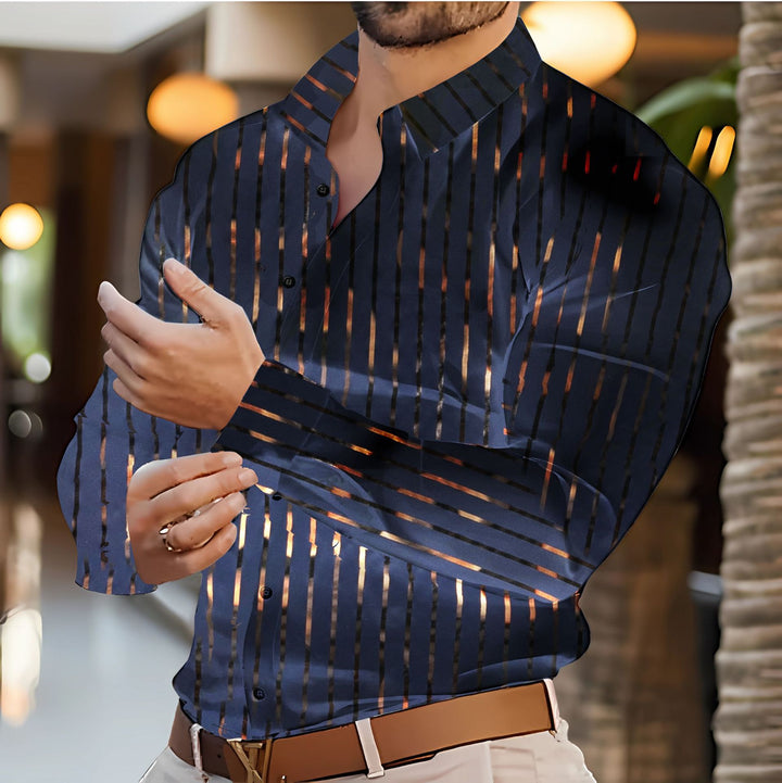 Lune London Slim-fit Striped Button-up Shirt for Men