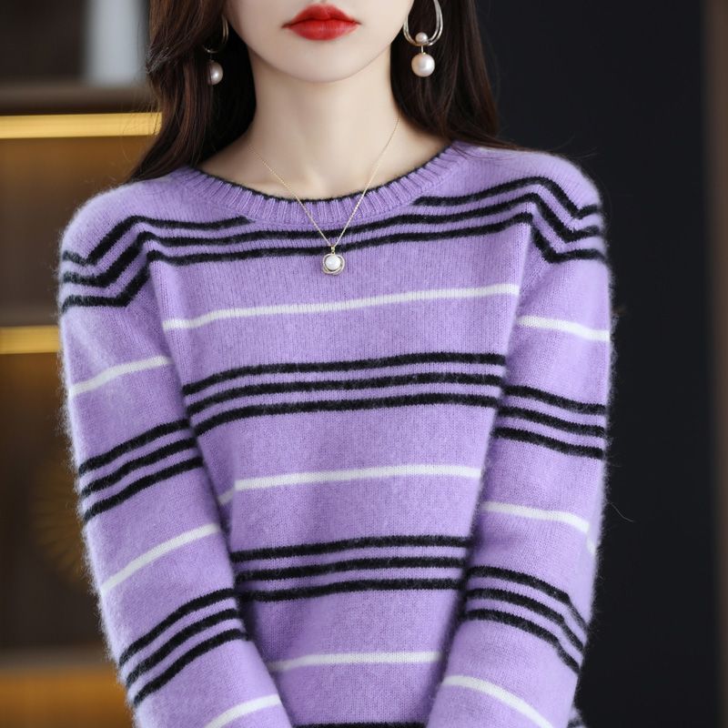 Pull rayé moderne et confortable pour femmes Chic & Stil