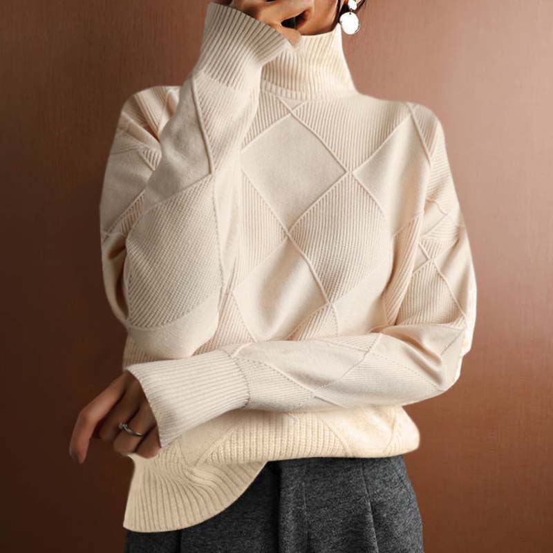 Lune London | Solid Color Classic Knit Sweater for Women