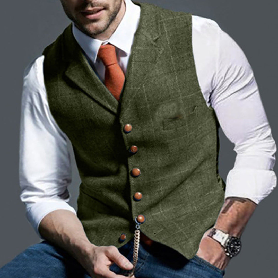 Men's Elegant Traditional Waistcoat Made Of High-Quality Fabric Lune London