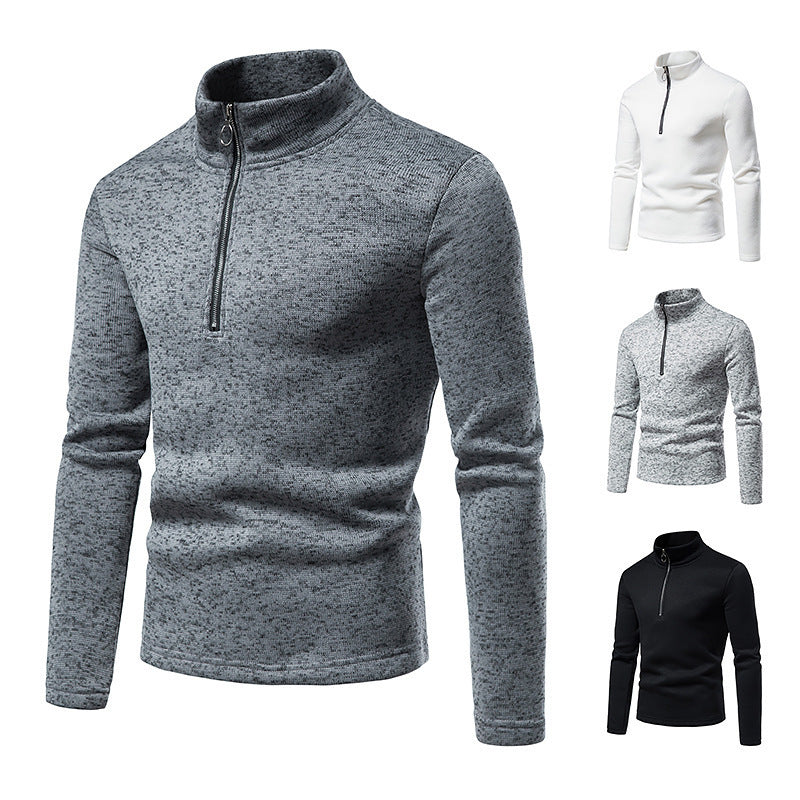 Sporty pull for men with a modern high collar and practical zip details Lune London